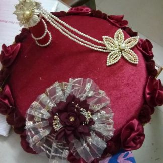 Elegant Ring Tray with Stone Flower