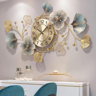 Wrought Iron Floral Wall Clock