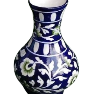 Blue Pottery Decorative Flower Vase