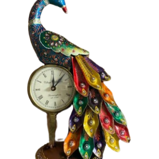 Wrought iron Peacock clock