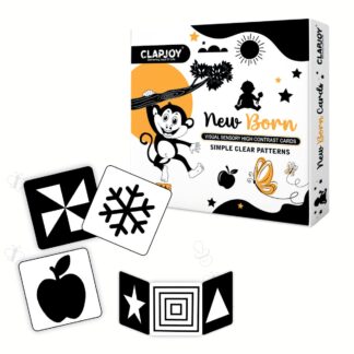 Black and White Flash Cards for Infant Babies for Age 0-6 Months